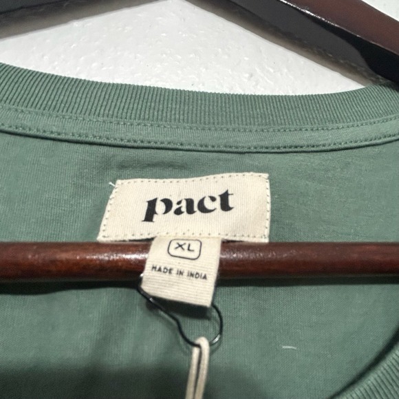 NWT Pact Dark Forest Green Softspun Short Sleeve Tee Dress Womens Size XL - Picture 6 of 11